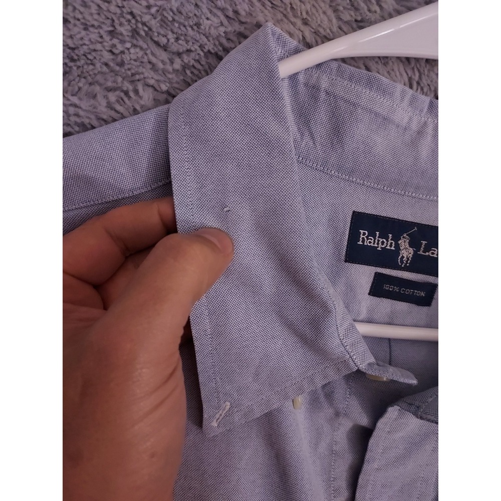 Polo Ralph Lauren Shirt Men 3XLT 3XL TALL Flesh Pony Iconic Chambray Blue Preppy - Picture 5 of 9